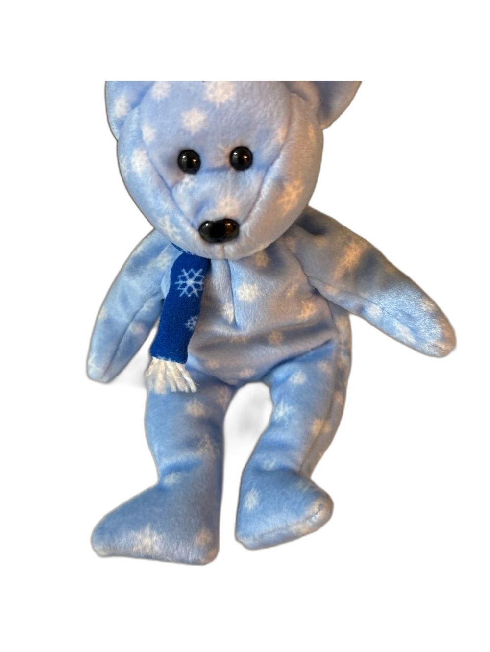 Ty Beanie Babies 1999 Holiday Teddy Bear Plush Toy - Blue RETIRED